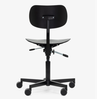 Preview: W+S Bürostuhl S197 R20 pulverbeschichtet schwarz